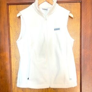 Women’s Large Columbia Ivory / Cream Fleece Benton Springs Vest NWT